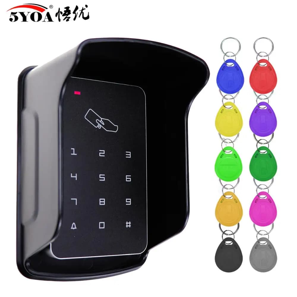Standalone Access Controller RFID Control Keypad Waterproof Rainproof Cover digital panel Card Reader Door Lock System
