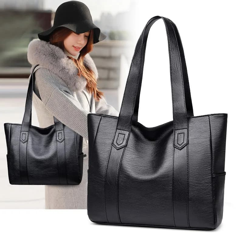 Women Shoulder Bag Handbags Large Capacity Soft Leather Tote Bags Retro Designer 2024 Female Pu Commute Fashion Messenger Bags
