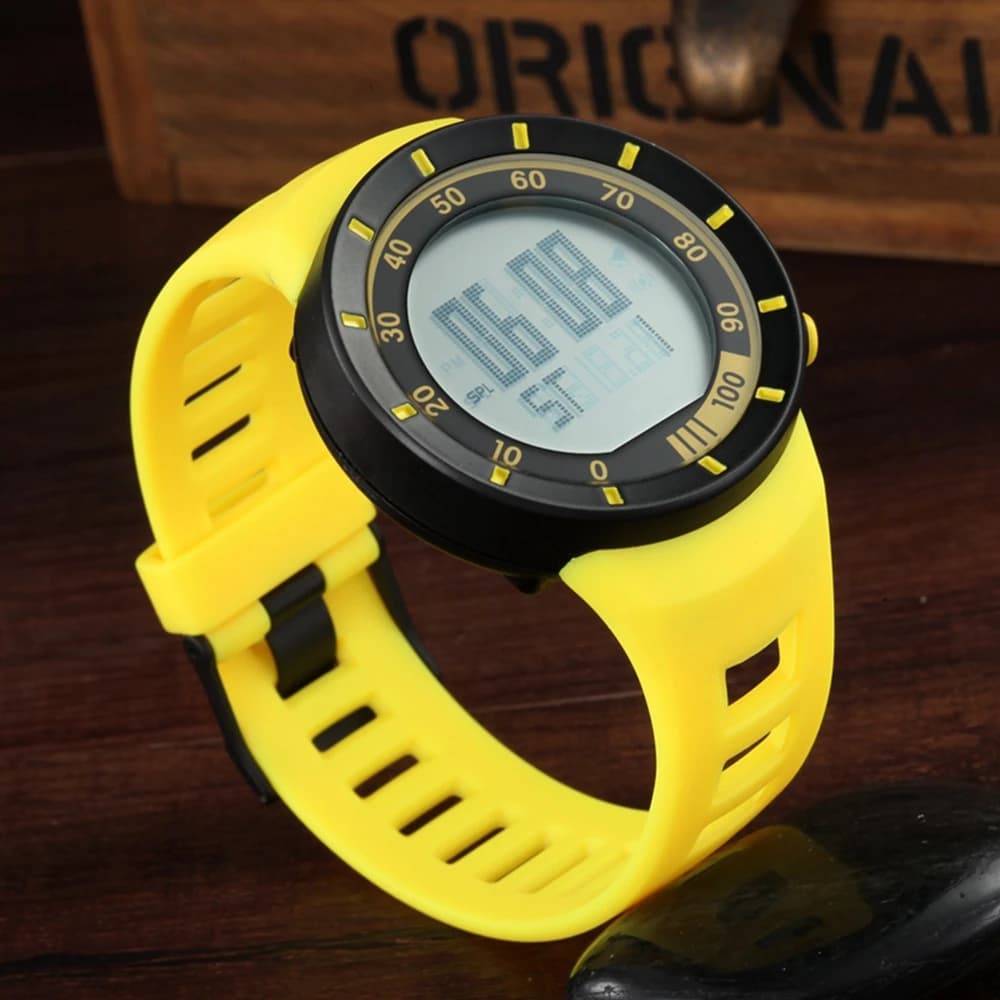 Ohsen Fashion Women Sports Watches Waterproof Ladies Jelly LED Digital Wristwatch Yellow Swimming Men Wristwatch Couple Watch