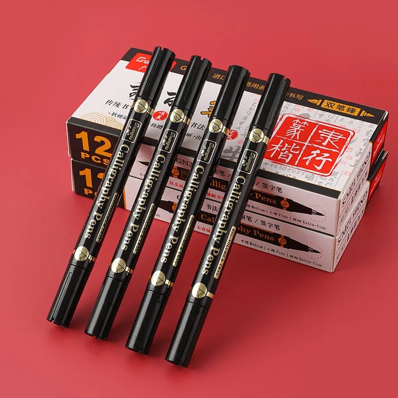 Hand Lettering Pens, Calligraphy Pens, Brush Markers Set, Soft and Hard Tip, for Beginners Writing, Art Drawings, Journaling