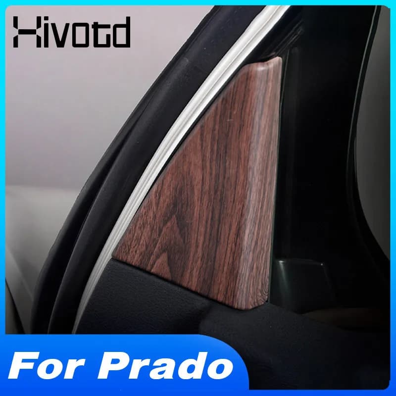 Car Inner Triangle Covers Auto Interior Decoration Accessories Front Window A Pillar Parts For Land Cruiser Prado 150 2020-2019