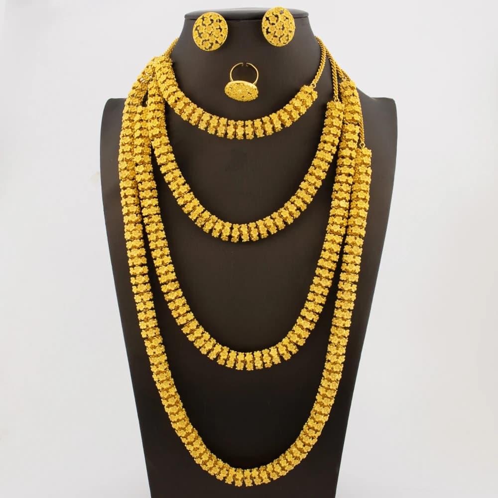 Women’s Jewelry Set Dubai High-quality Luxury Jewelry New Trendy African Women Jewelry Brazilian Bold Jewelry Set Wholesale