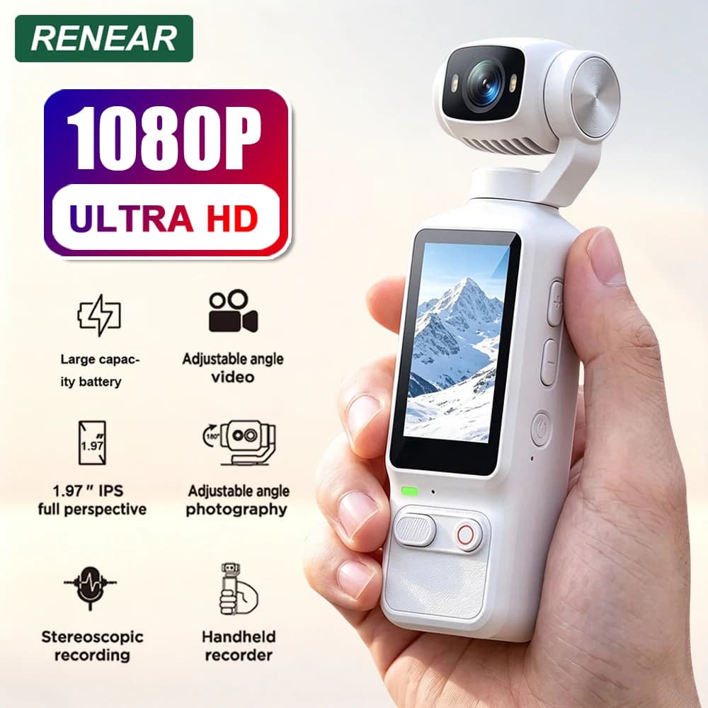HD 1080P Portable Action Camera With Desktop Stand For Vlog YouTube Girls Entry Video Recording Record Life Action Cameras Cam