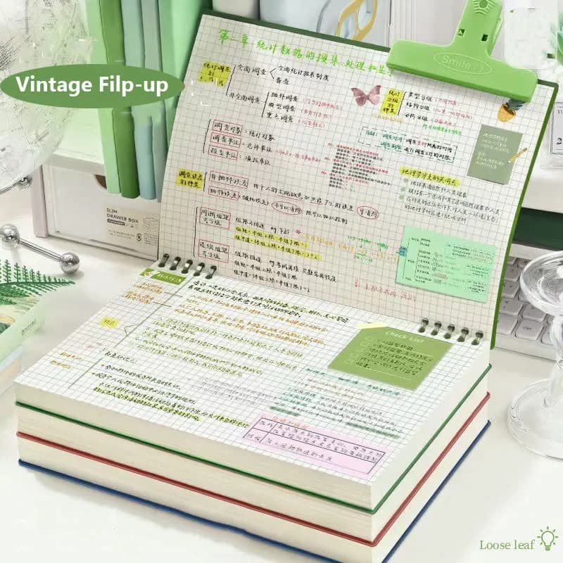 Journal Notebook Flip Notepad Diary Word Book Grid Stationery B5 Notebooks Sketch Writing Pads Office School Supplies