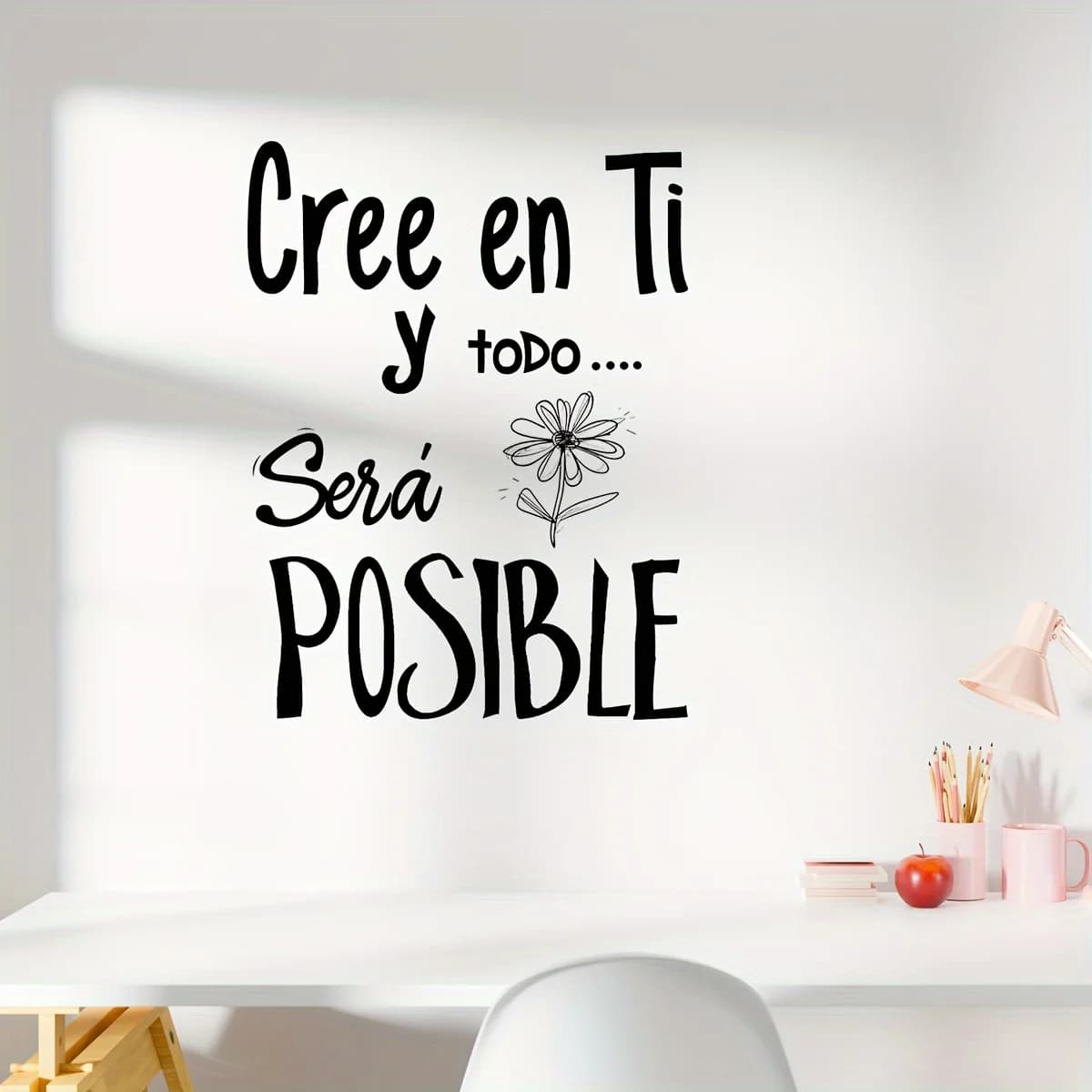 Inspired By Spanish quotes, Wall Stickers Are Suitable For Living Rooms And bedrooms, Easy To Disassemble Self Stick