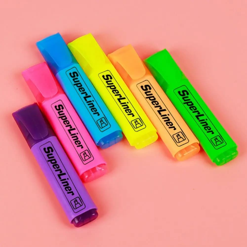 4/6 Colors Colorful Highlighters Flat Shape Oblique Drawing Pastel Markers School Office Supplies Art Markers