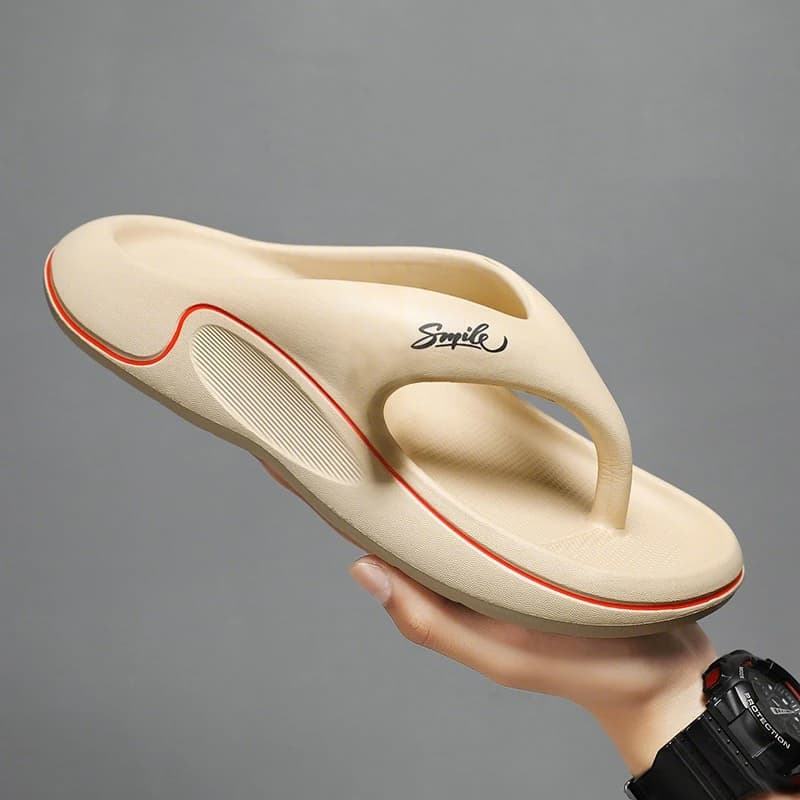 Flip-Flops for Men and Women Summer 2025 New Outer Wear Non-Slip Anti-Odor Flip-Flops Thick-Soled Beach Slippers