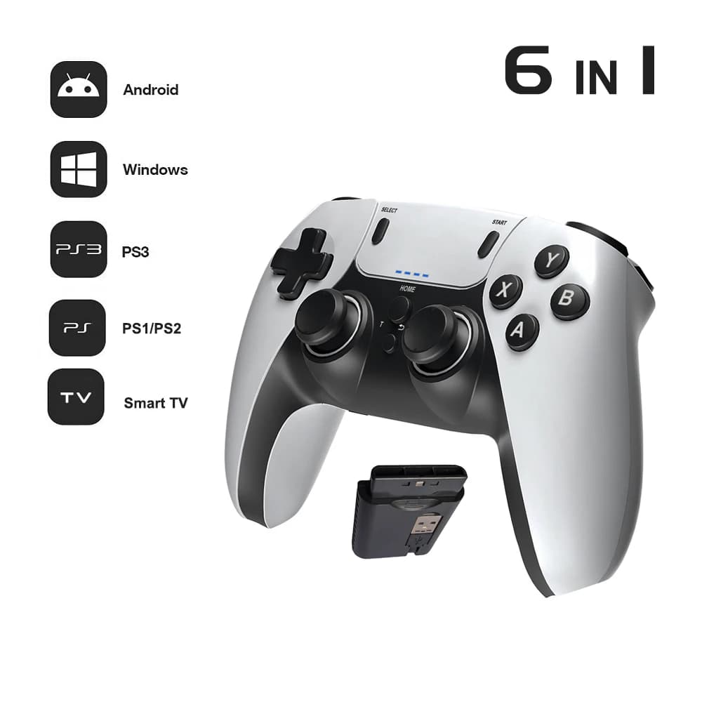 Wireless Gaming Controller - Handheld Game Console with Entertainment Gamepad for PS1 PS2 PS3 PC Android