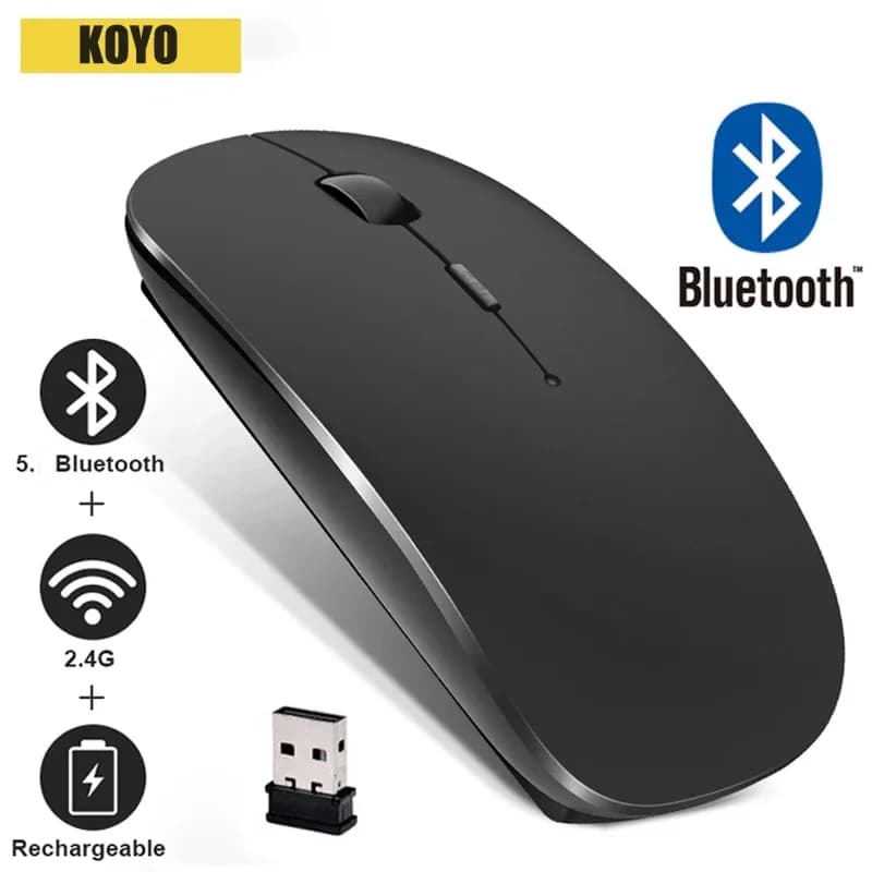 Rechargeable Bluetooth Mouse Wireless Mouse Bluetooth Computer Silent Mause Ergonomic Mini Mouse 2.4Ghz Optical Mice For PC