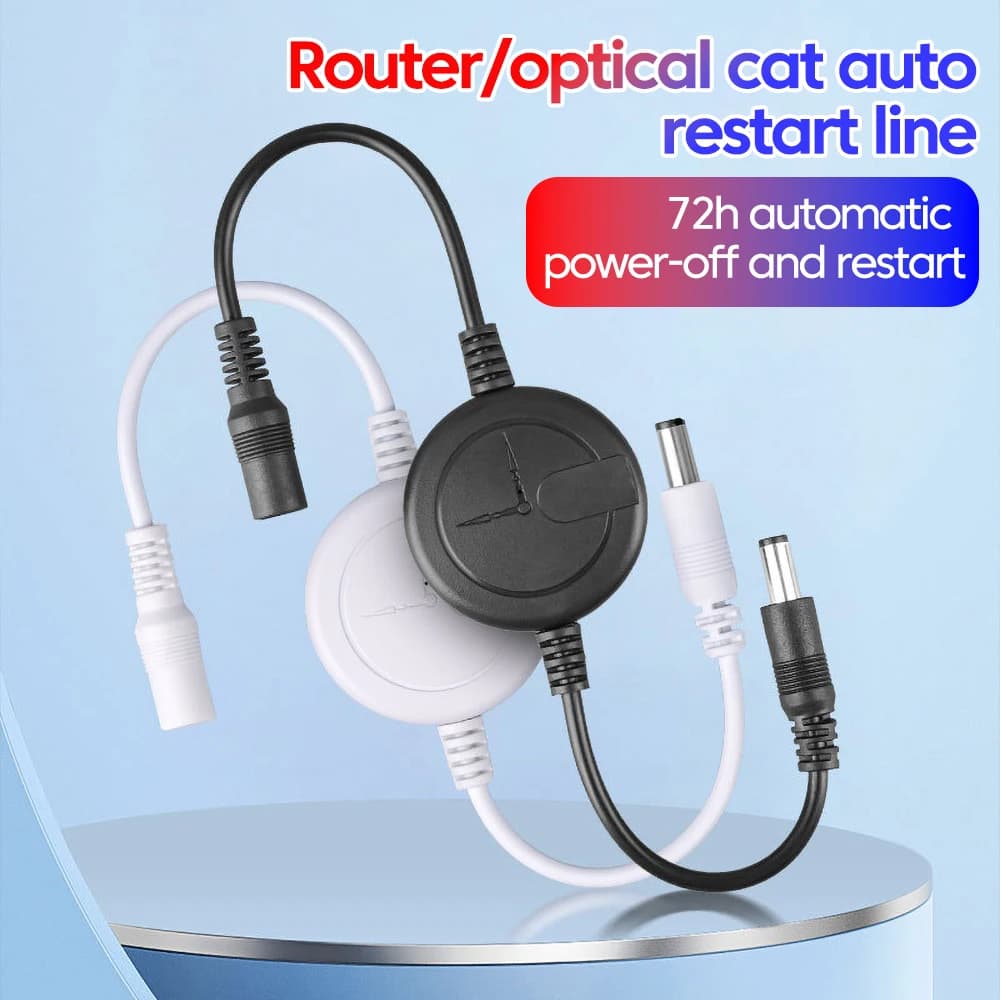 Router Optical Modem 72H Timed Automatic Restart Cable DC5.5*2.1mm Interface Equipment Automatic Restart Universal Accessories