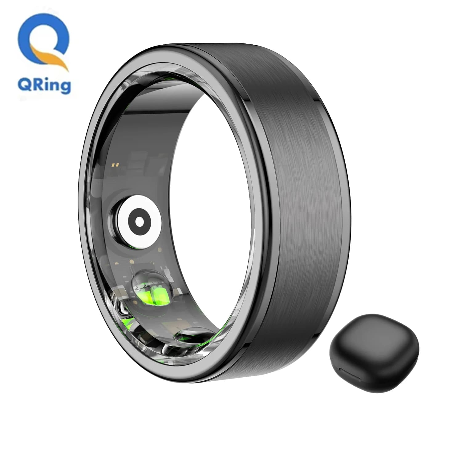 R03 Smart Ring Men Women With Charing Case,Health and Sleep Monitor,IP68 & 5ATM Waterproof,Multi-sport Mode For Andriod IOS