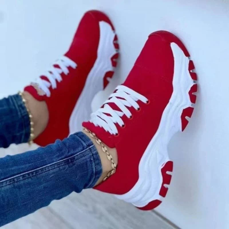 Women Vulcanized Shoes Platform Shoes for Women 2025 Solid Color Suede Womens Sneakers Comfortable Casual Zapatillas Footwear