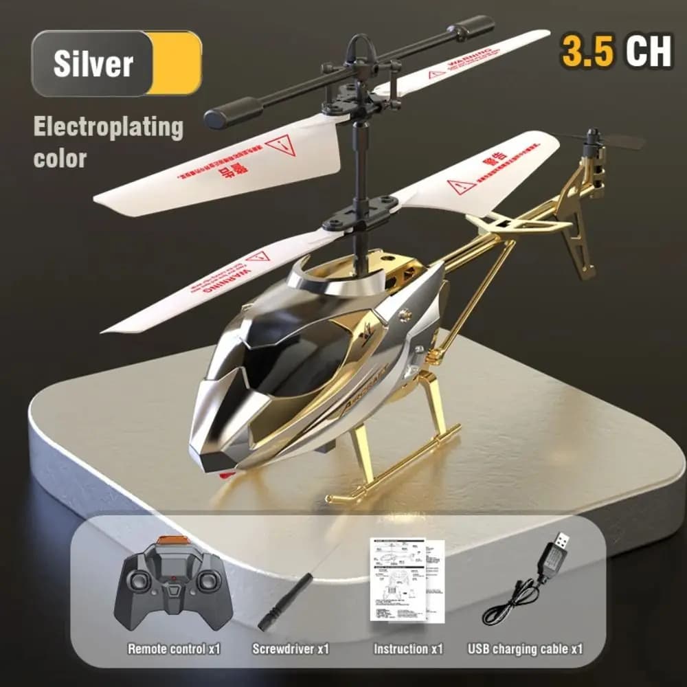 Metal Alloy RC Helicopters 3.5CH 2.5CH USB Charging Flying Helicopter Toy Red/ Blue/ Gold/ Silver Rechargeable Mini