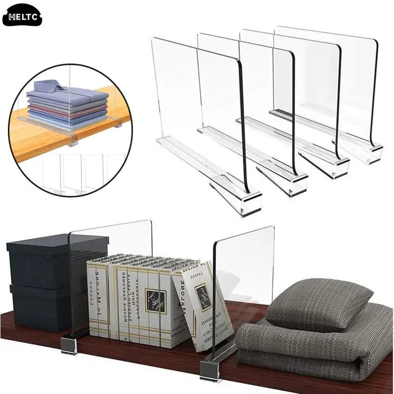Acrylic Dividers Shelf Divider For Closets Organizers With Wooden Shelves Shelf Dividers Closet Purses Separators Shelf Divider