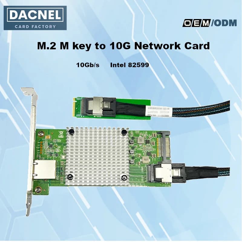 M.2 M key to 10G Copper Network Card Set Intel 82599