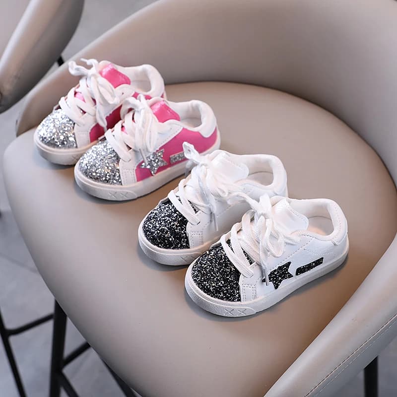 Girls' Shoes 2025 Spring New Casual Versatile Little Girls Star sneakers Spring and Autumn Children's Sports Shoes