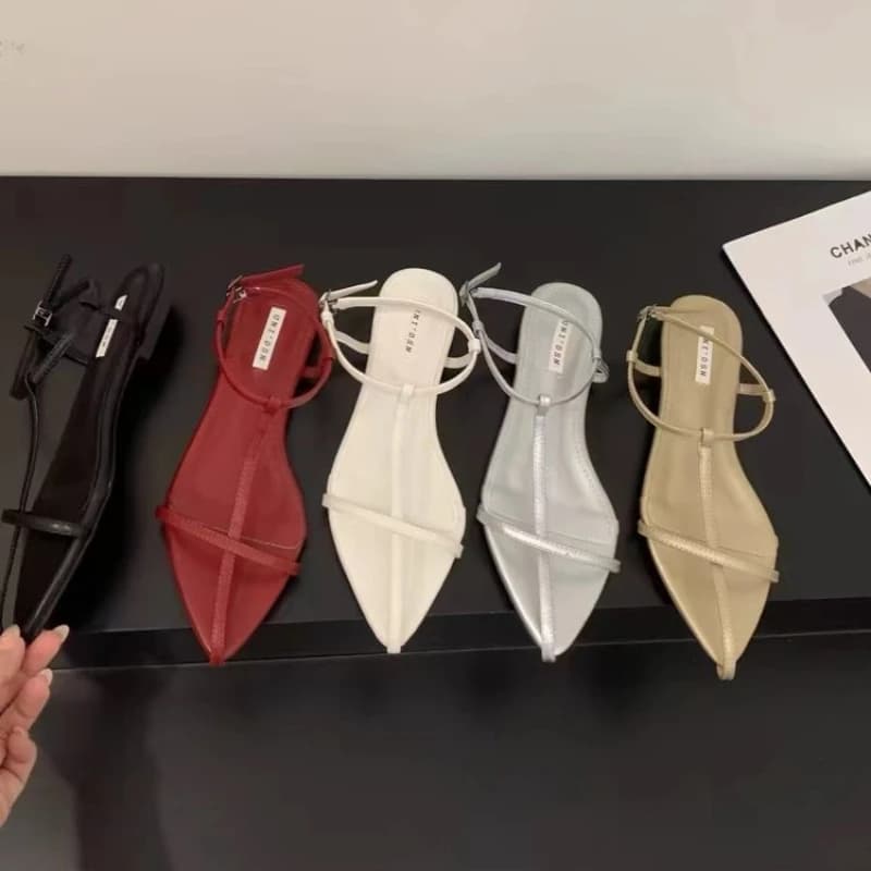 Women's Sandals Summer New Fashion Thong Sandals Sexy Fashion Design Comfortable Low Heel Sandals for Women Zapatos Mujer