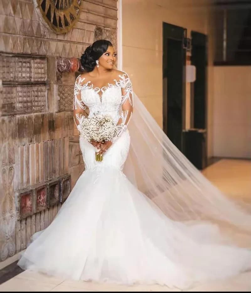 Formal Occasion Dresses Mermaid Wedding Dress Princess Wedding Dresses for the Church Robe Bride Party Guest Brides Customized