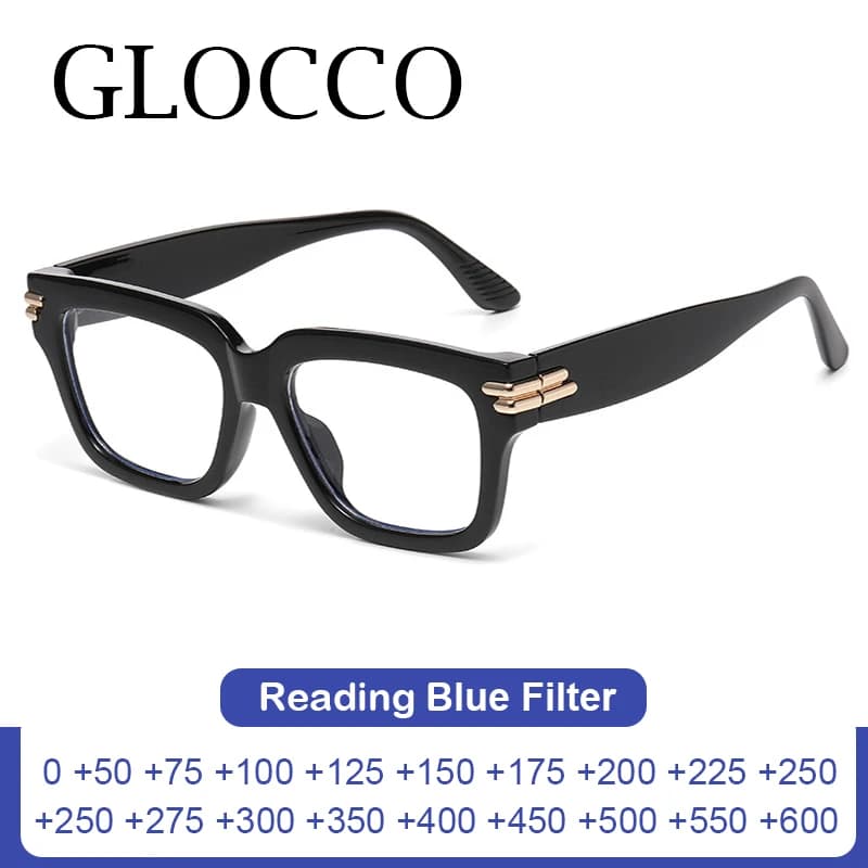 Prescription Glasses For Women Men Thick Frame Anti Blue Light Computer Glasses 2025 Luxury Brand Cat Eye Reading Glasses Unisex