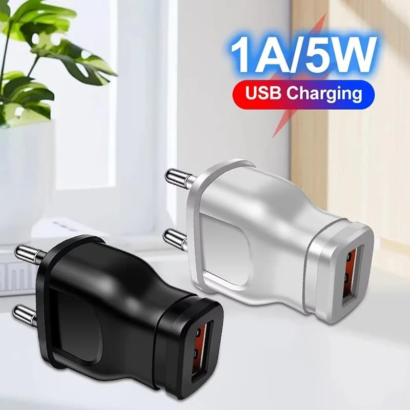 Mobile Phone Chargers AC 5V 1A USB Charger Mini Power Adapter Travel Wall Charger US EU Plug For iPhone Huawei Realme Redmi OPPO