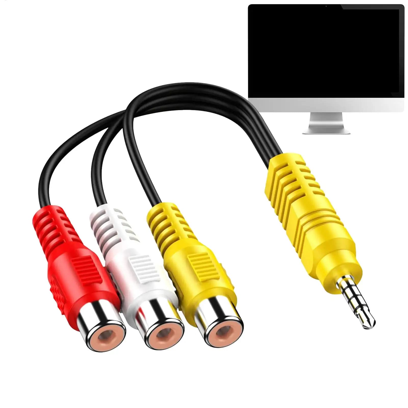 AV Adapter Cables ForTCL Dedicated 3.5mm Jack Plug RCA Cable 3.5 Aux Male To 3 RCA Female Adapter Mini Aux Stereo Audio Video