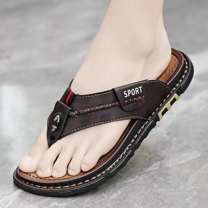 Flip Flops Mens Slippers Summer Casual Shoes Beach Sandals Outdoor Slides Walking Comfort Leather Luxury Designer Fashion 47