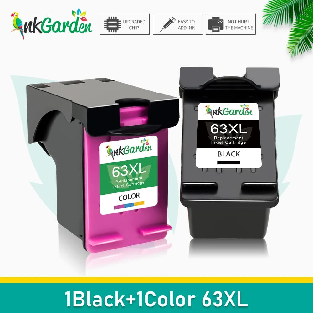 Ink Garden 63XL Cartridge Compatible For HP 63 Ink Cartridge Deskjet 2130 2131 3630 4250 5258 5264 5230 5232 5255