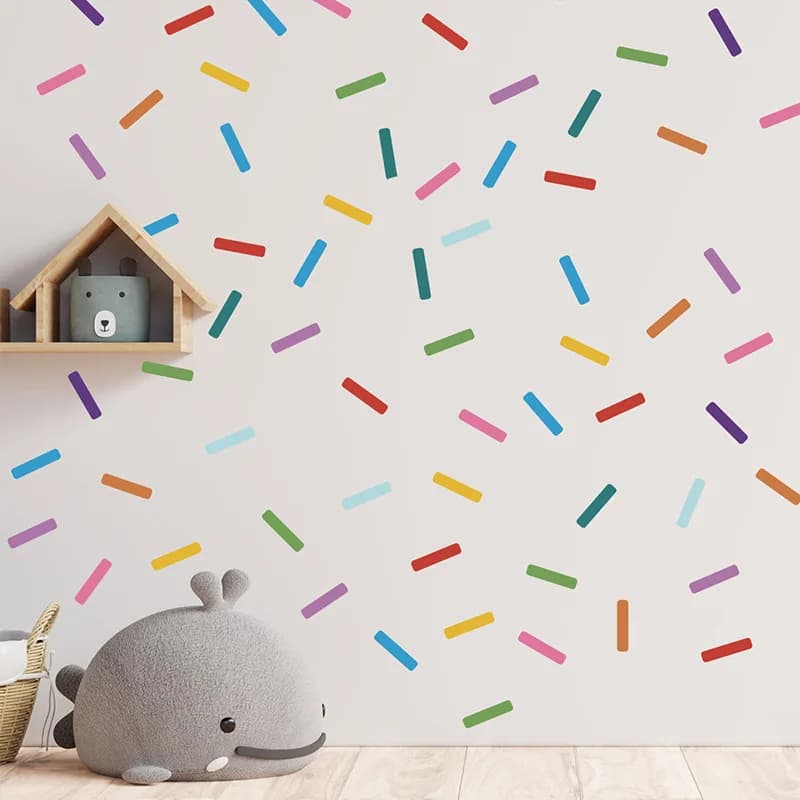 1PC Colorful Strip Wall Stickers Beautify And Decorate The Living Room Background,Walls,bedroom Decoration Atmosphere