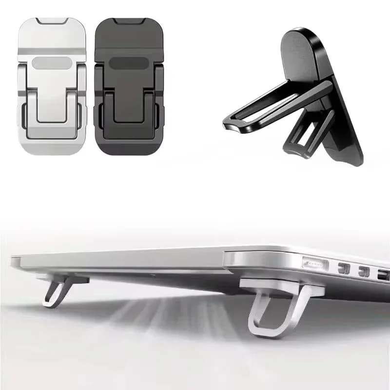 1pair Laptop Stand Portable Footrest Stand Desktop Pad Base Small Suspension Stand Computer Heater Laptop Accessories