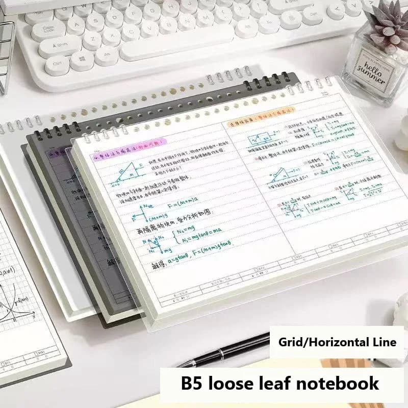 Loose-leaf Journal B5 Notepad 60 Sheets/120 Pages Diary Stationery Sketchbook Notebooks Office School Supplies