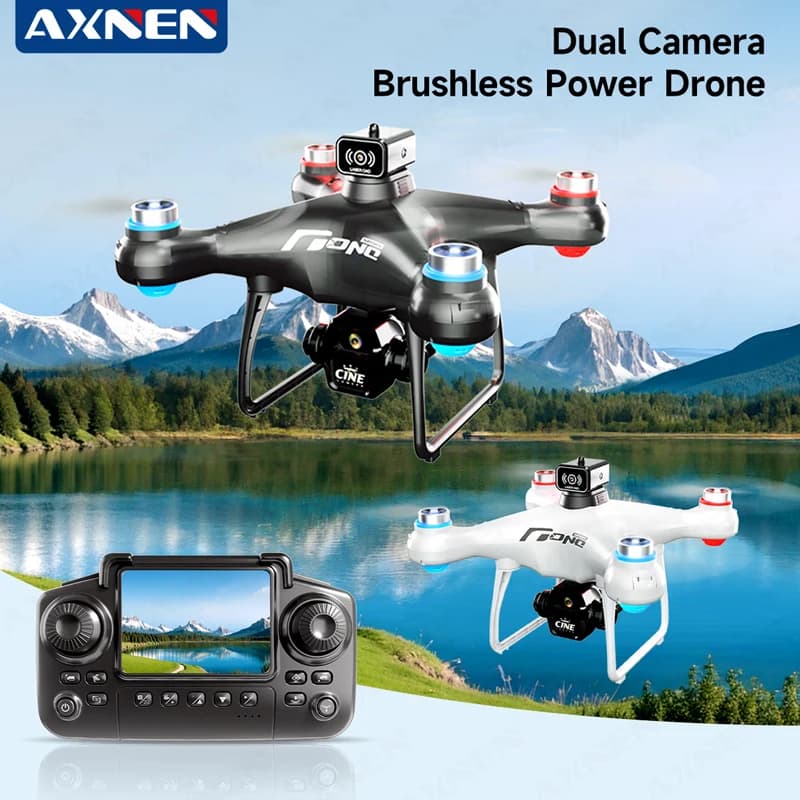 E55 Drone Mini Dual Camera 8K Aerial HD Profesional Remote Control Aircraft GPS Positioning Avoidance Brushless Motor Drone