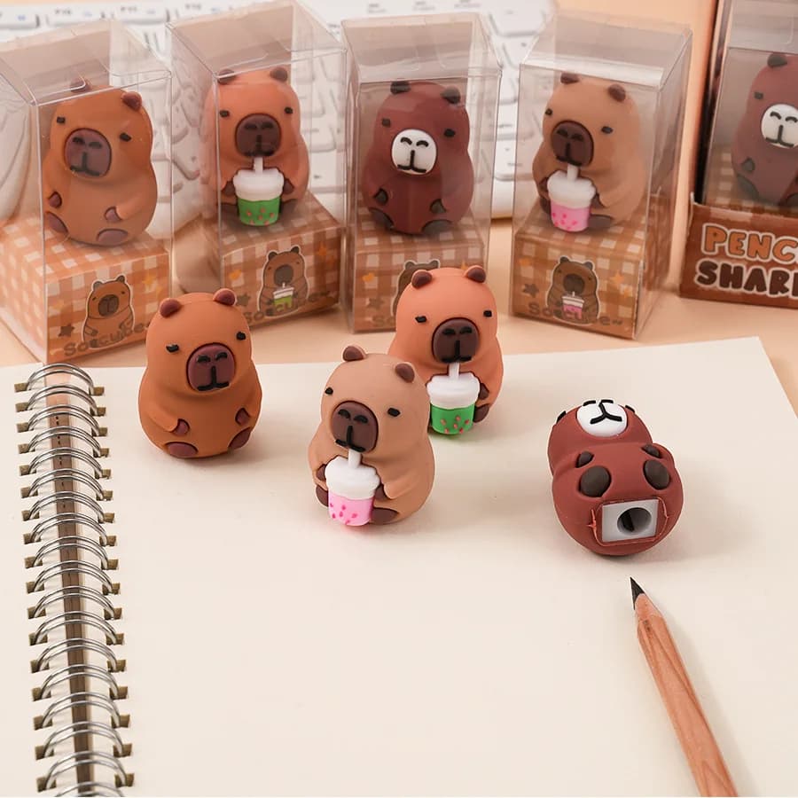 Capibara Cute Sharpener Pencil Kids Anime Capybara Sharpeners Student Back To School Stationary Children Birthday Gift Hot Sales
