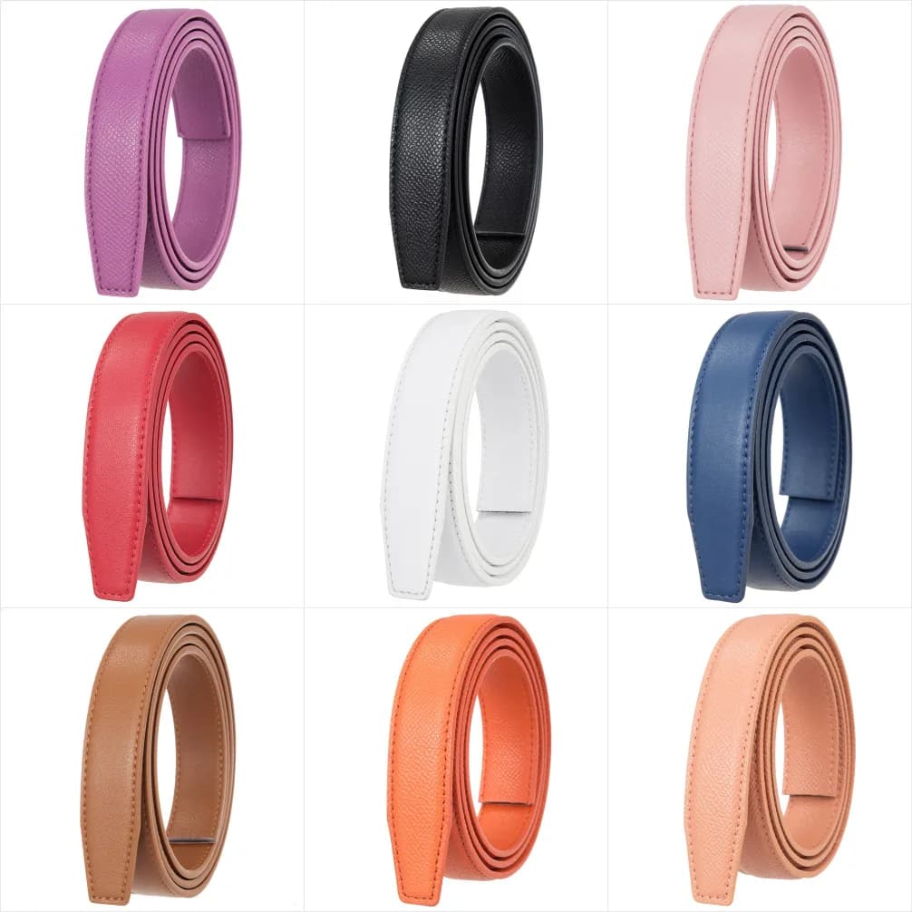 Women's Belts Ladies Luxury Brand Fashion Design Simple Versatile Jeans Accessories Women Automatic Buckle Thin Waistband 2.4cm