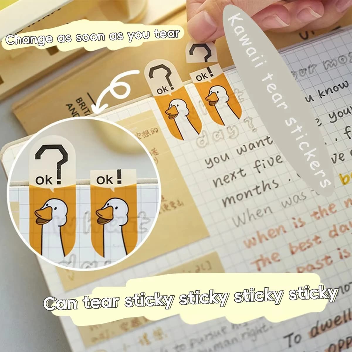 100Pcs Animal-Themed Sticky Note Set, Removable Index Tabs, Creative Stickers for Organization and Marking, Decorative Bookmark Labels, Diary Marking Decorative Stickers, Art Labels, Suitable for Offi