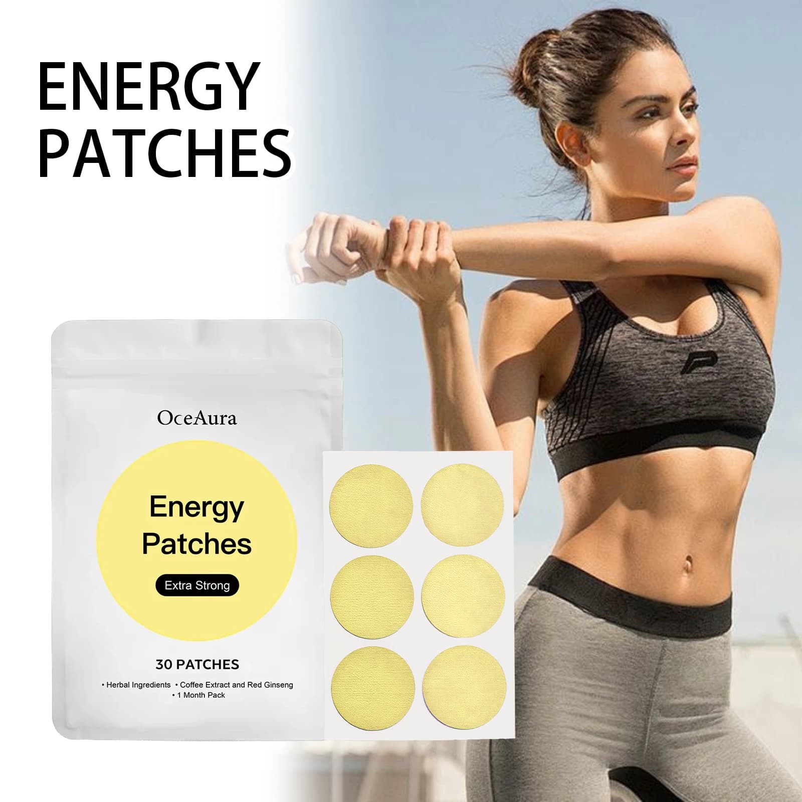 30 Yellow Body Care Patches, Suitable for Both Men and Women, with a Gentle Formula, Comfortable, Ideal for Daily Care