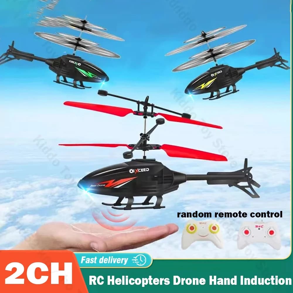 Rc Helicopters Drone LED Mini Rc Dron Remote Control Induction Hovering Gesture Control Suspension 2Ch Aircraft Fall-Resistant