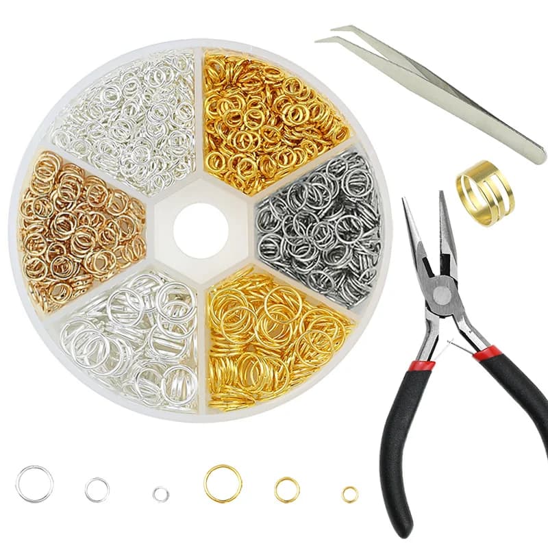 Kc Gold Color Alloy Jewelry Open Jump Rings Set Accessories Kit for DIY Bracelet Necklace Chain Making Supplies Findings 4 6 8mm