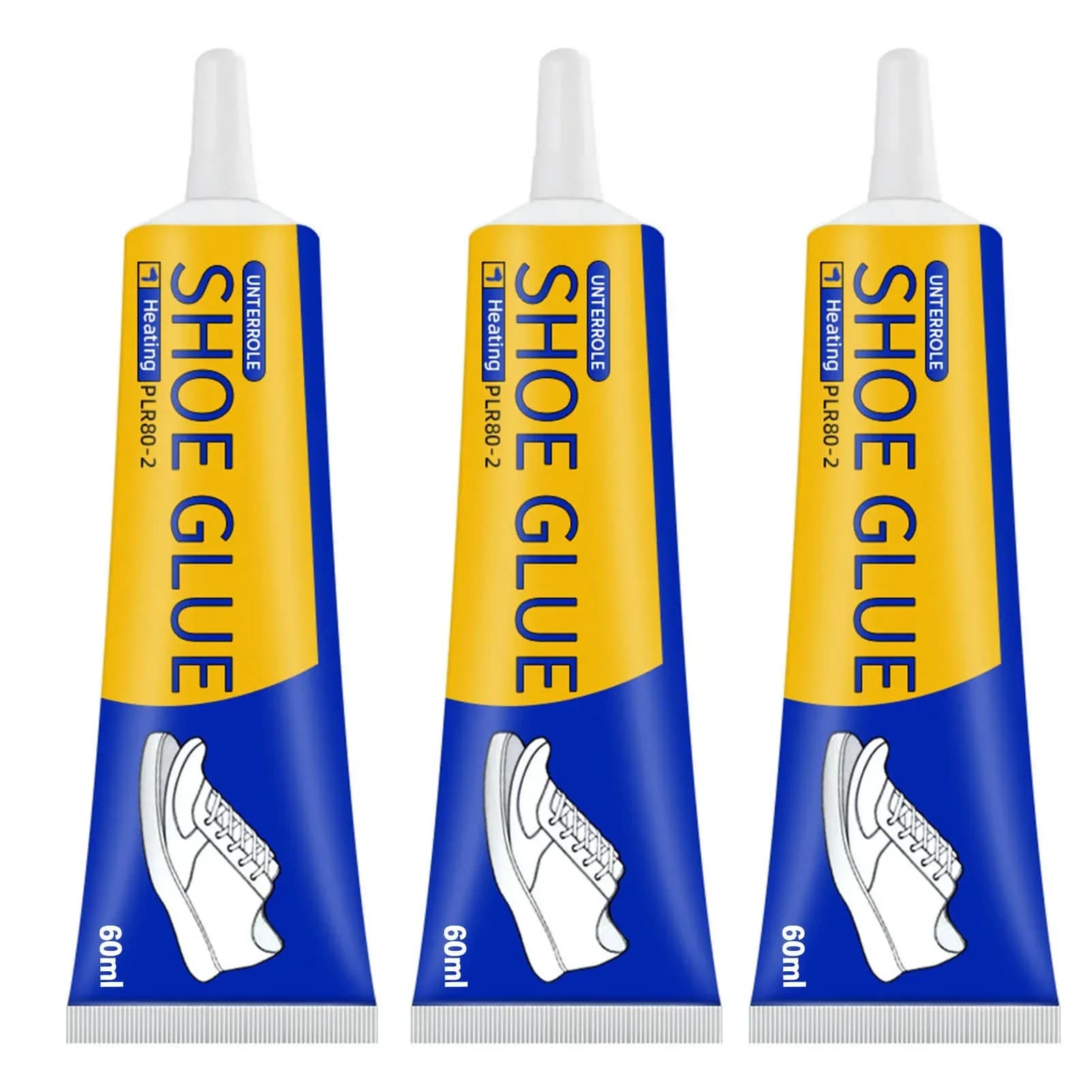 Strong Shoe Glue 60ml, Waterproof Shoe Adhesive Fast Dry for Repair, Sneaker Boot Fix, Transparent Soft Resin DIY Craft Glue