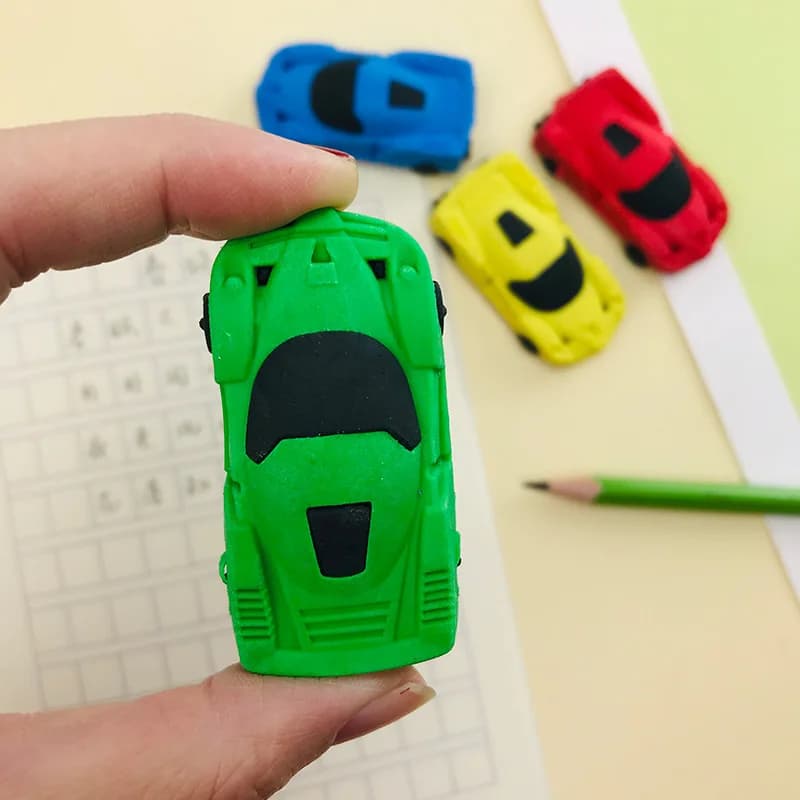 1/4/36 Pieces of Creative Cartoon Car-Shaped Erasers in Random Colors, Detachable and Reassemblable Soft Cleaning Erasers, Suitable for 2B Pencil Writing, a Must-Have for Back-To-School Season