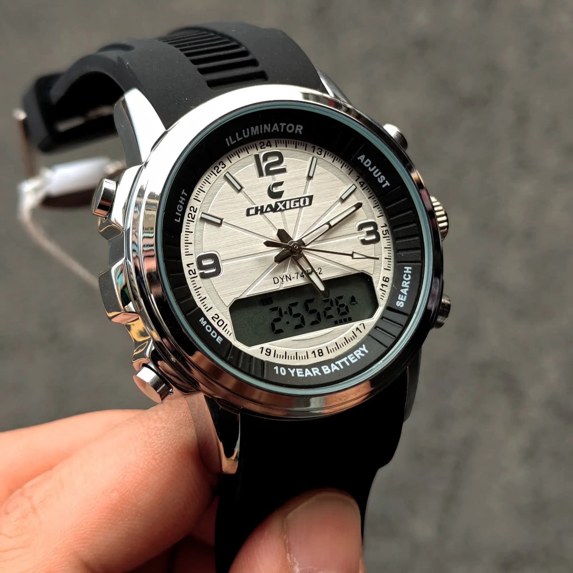 Dual Display Men's Watches Fully Automatic Luminous Watch Waterproof Dual Movement Date Multi-function Chronograph Alarm Clock