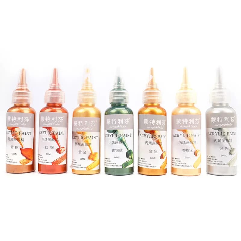 60ml Gold Paint Metallic Acrylic Paint Waterproof not Faded DIY Painted Pigments