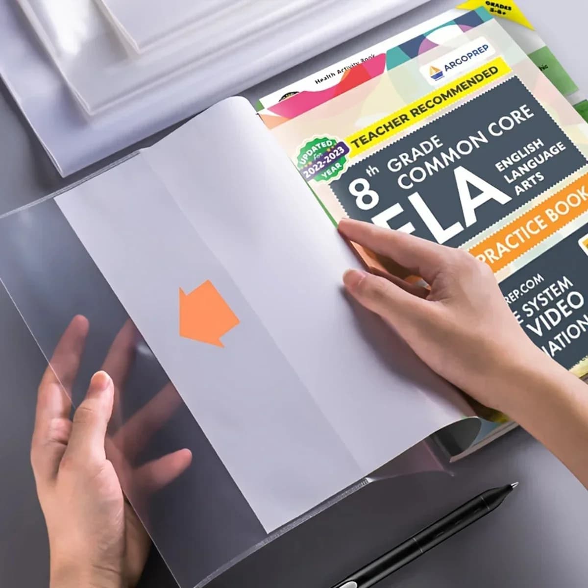 10-Pack Book Covers Clear Ultra-Thin -Anti-Scratch, Fits A4/Letter Sizes, for Textbooks/Notebooks - School Supplies/Home/Office