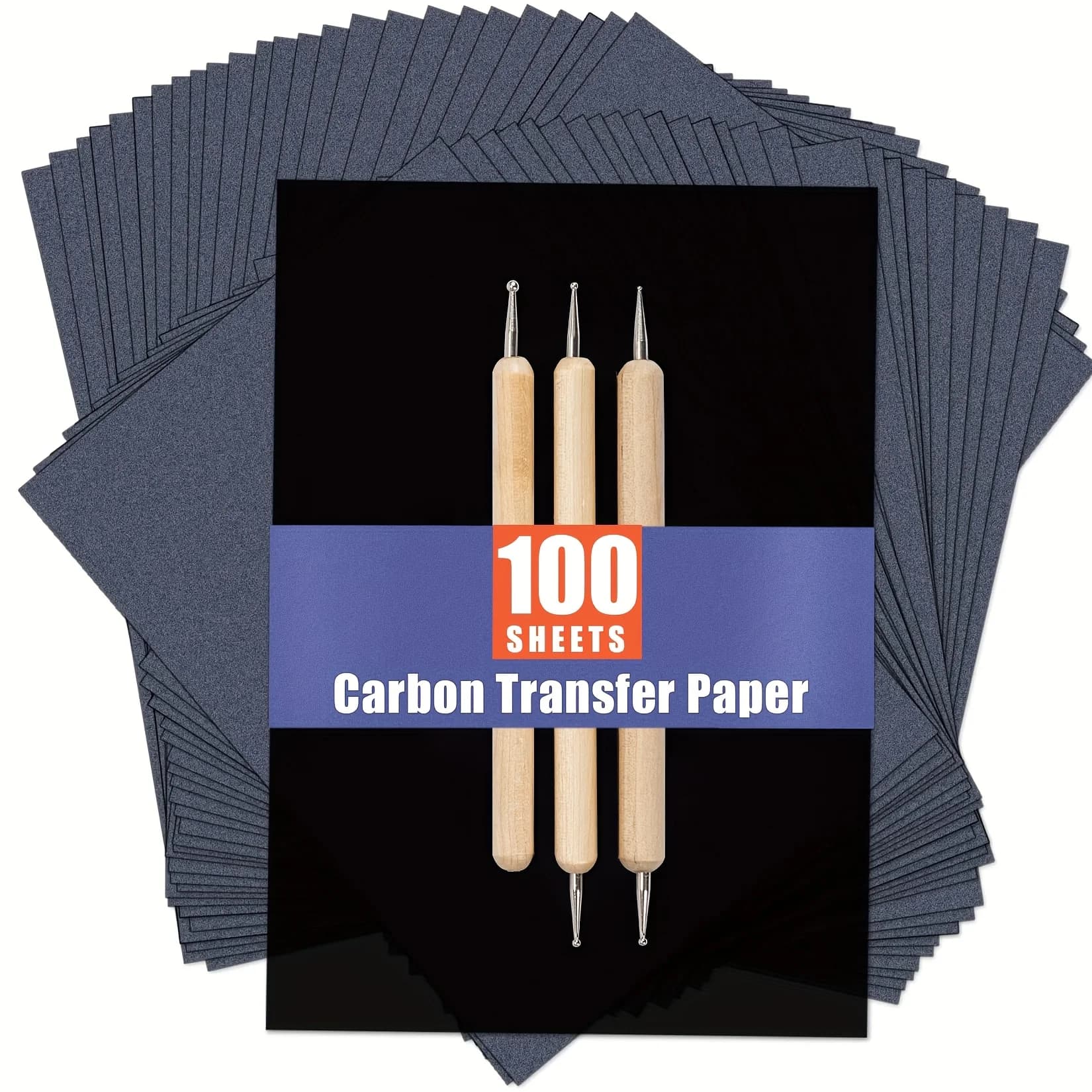 100 sheets of carbon copy paper for drawing pattern sketches, comes with 3 dotting pens