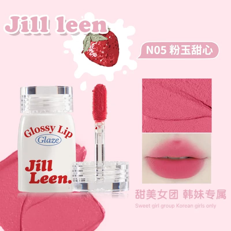 JILLLEEN Strawberry Bear Matte Mist Sliky Lip Mud Easy to Apply long-lasting Lips Makeup