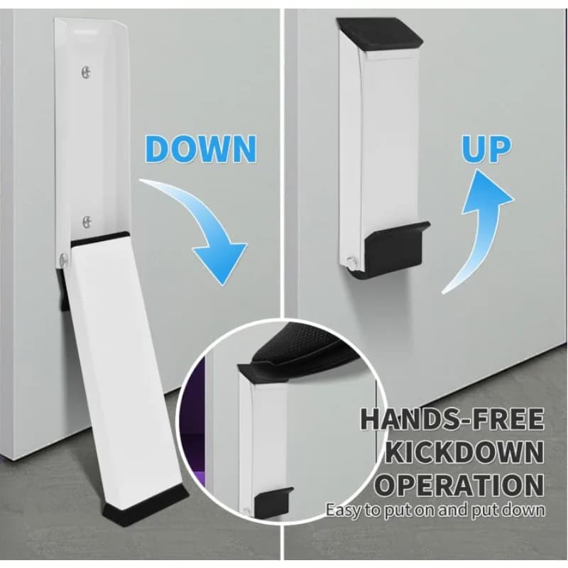 Safety Door Stopper Heavy Duty Foldable Steel Stopper with Rubber Grip for Home Metal Gate Blocker Kick Down DoorStopper