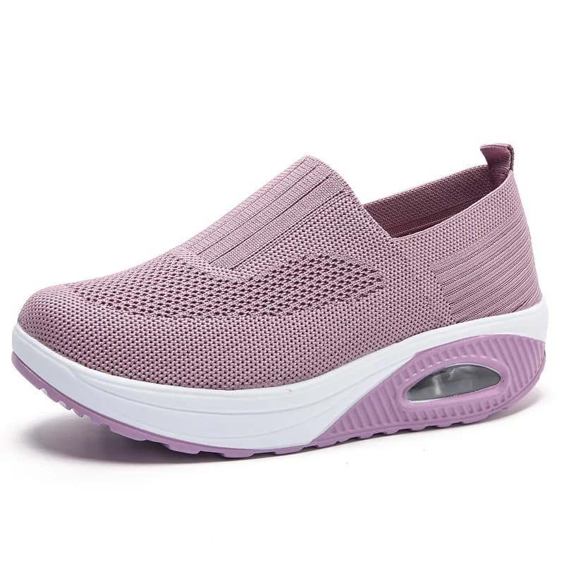 Women Fashion Vulcanized Sneakers Platform Solid Color Flat Ladies Shoes Casual Breathable Wedges Ladies Walking Sneakers