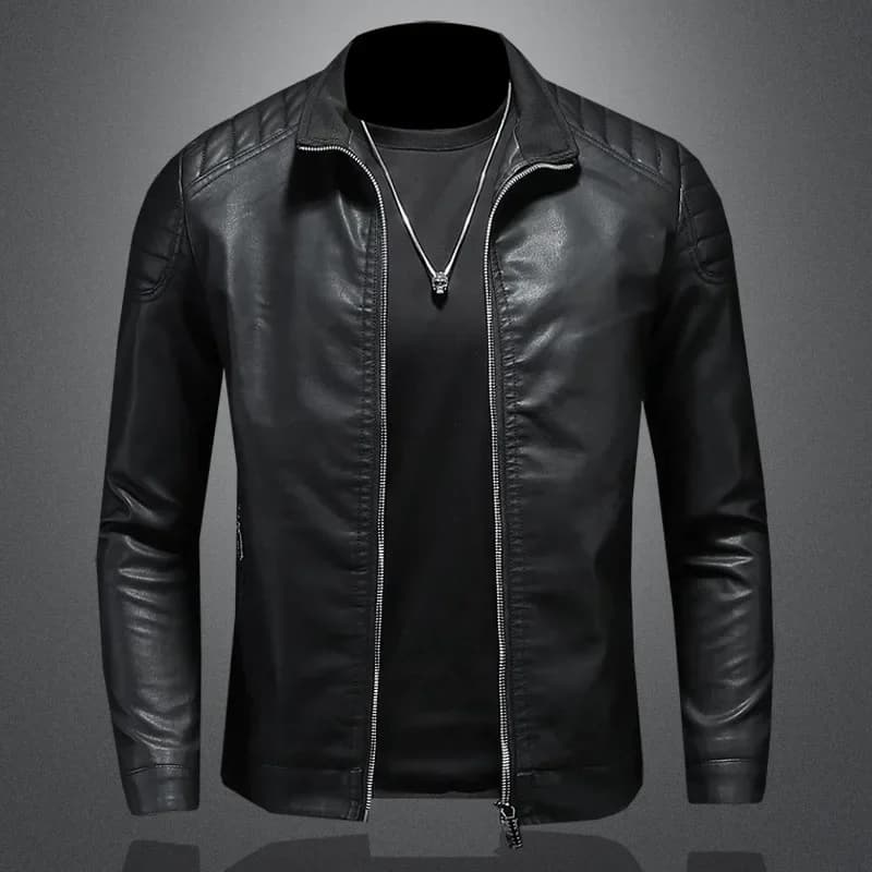 Men PU Leather Jacket Motorcycle Streetwear Baseball Outdoor Bomber Casual coat Men Autumn Motorcycle Windbreaker Male Outwear