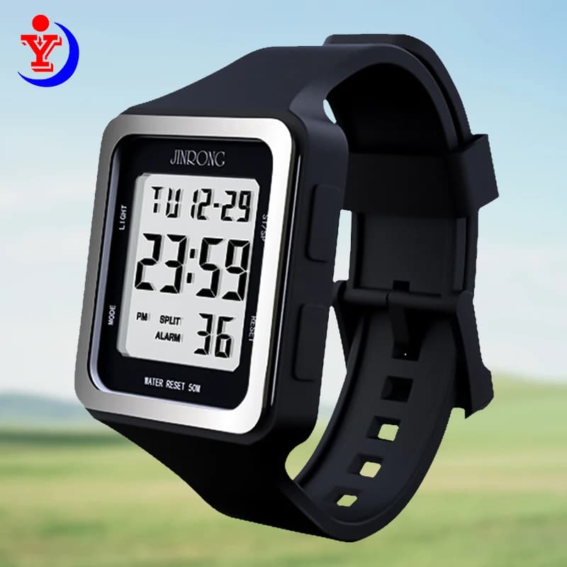 Women's Sports Watch, Digital Sports Watch, 50M Waterproof, Large Digital Display, Square Dial