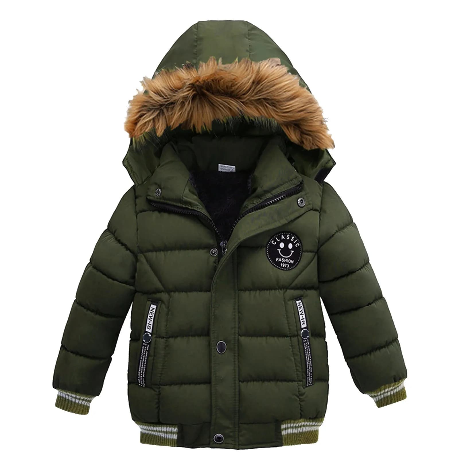 Autumn Winter Boys Jackets Keep Warm Cotton Thicken Kids Jackets Zipper Boys Hooded Outerwear Children's Clothing