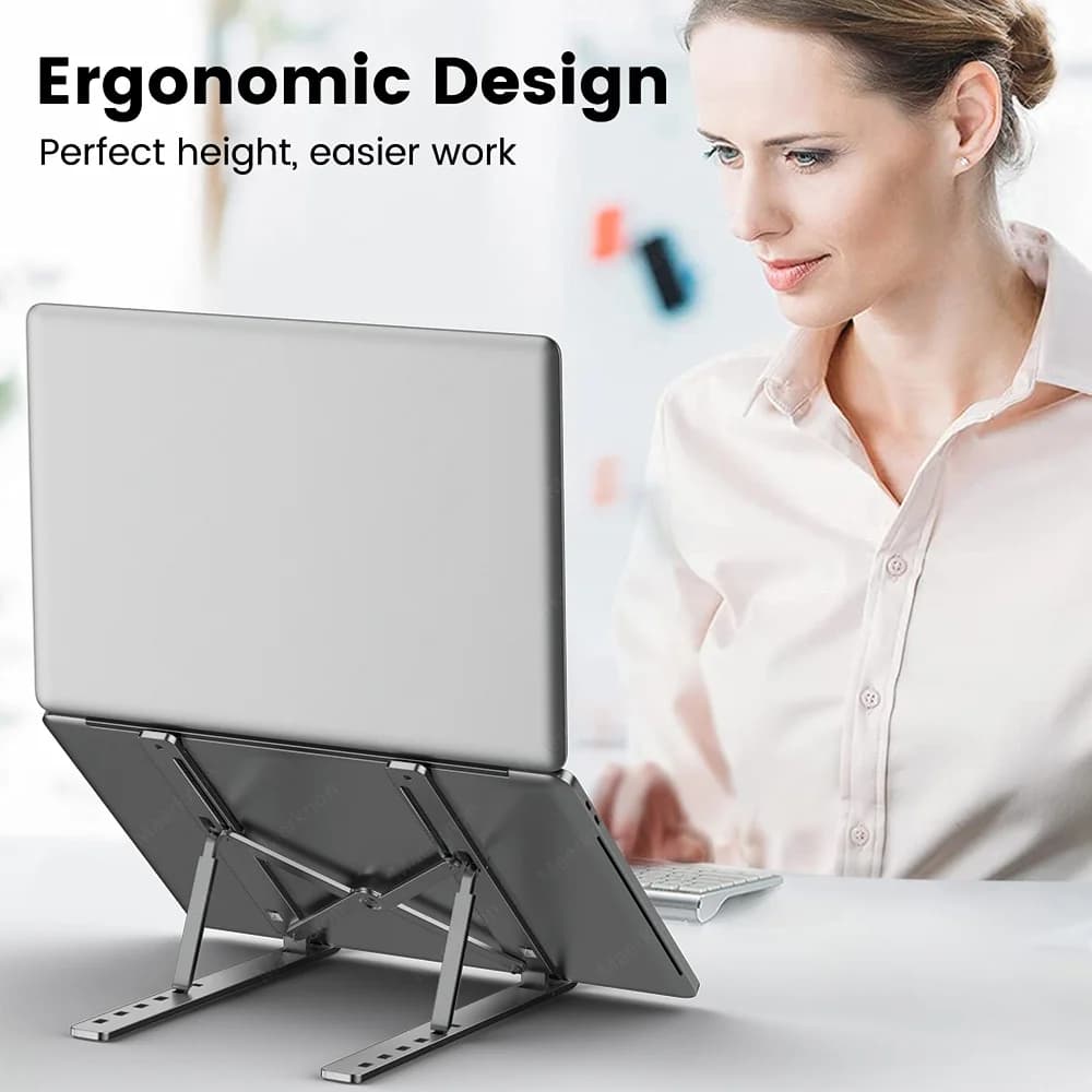 Portable Adjustable Aluminum Alloy Laptop Holder Notebook Stand Lifting Cooling Bracket For Macbook Lenovo Computer Accessories